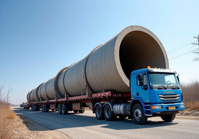 Large diameter concrete pipes for infrastructure project